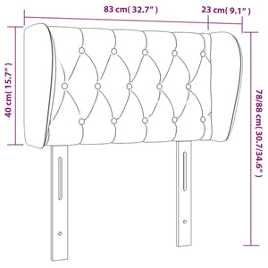 Κεφαλάρι με Πτερύγια Taupe 83 x 23 x 78/88 εκ. Υφασμάτινο - PAKOBAZAAR