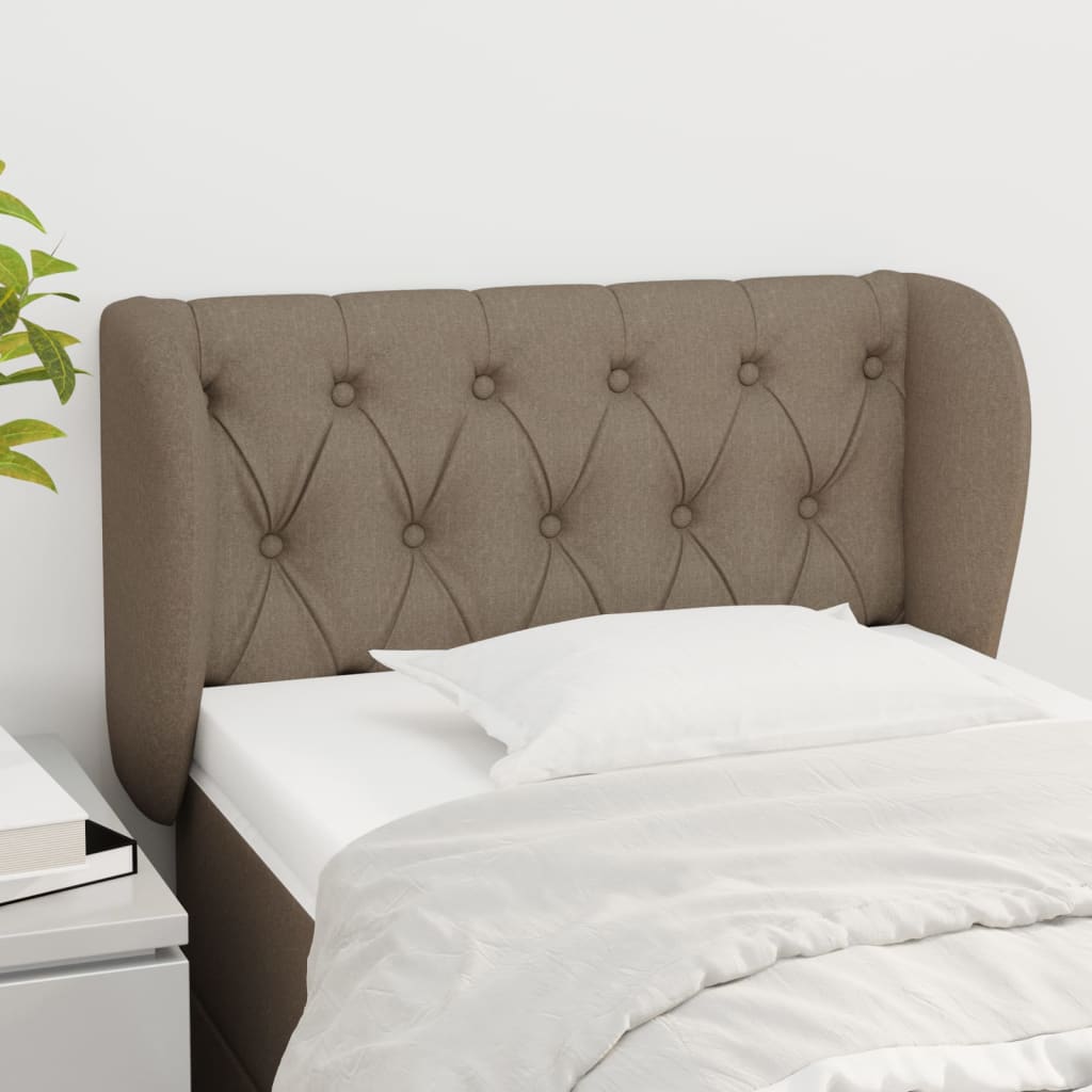 Κεφαλάρι με Πτερύγια Taupe 83 x 23 x 78/88 εκ. Υφασμάτινο - PAKOBAZAAR