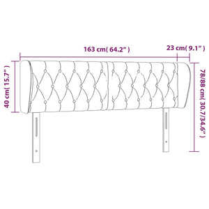 Κεφαλάρι με Πτερύγια Μπλε 163x23x78/88 εκ. Υφασμάτινο - PAKOBAZAAR