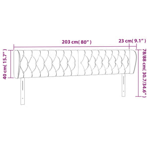 Κεφαλάρι με Πτερύγια Κρεμ 203 x 23 x 78/88 εκ. Υφασμάτινο - Pakobazaar