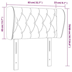 Κεφαλάρι με Πτερύγια Σκούρο Πράσινο 83x23x78/88 εκ. Βελούδινο - PAKOBAZAAR