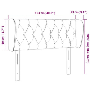 Κεφαλάρι με Πτερύγια Σκούρο Πράσινο 103x23x78/88 εκ. Βελούδινο - Pakobazaar