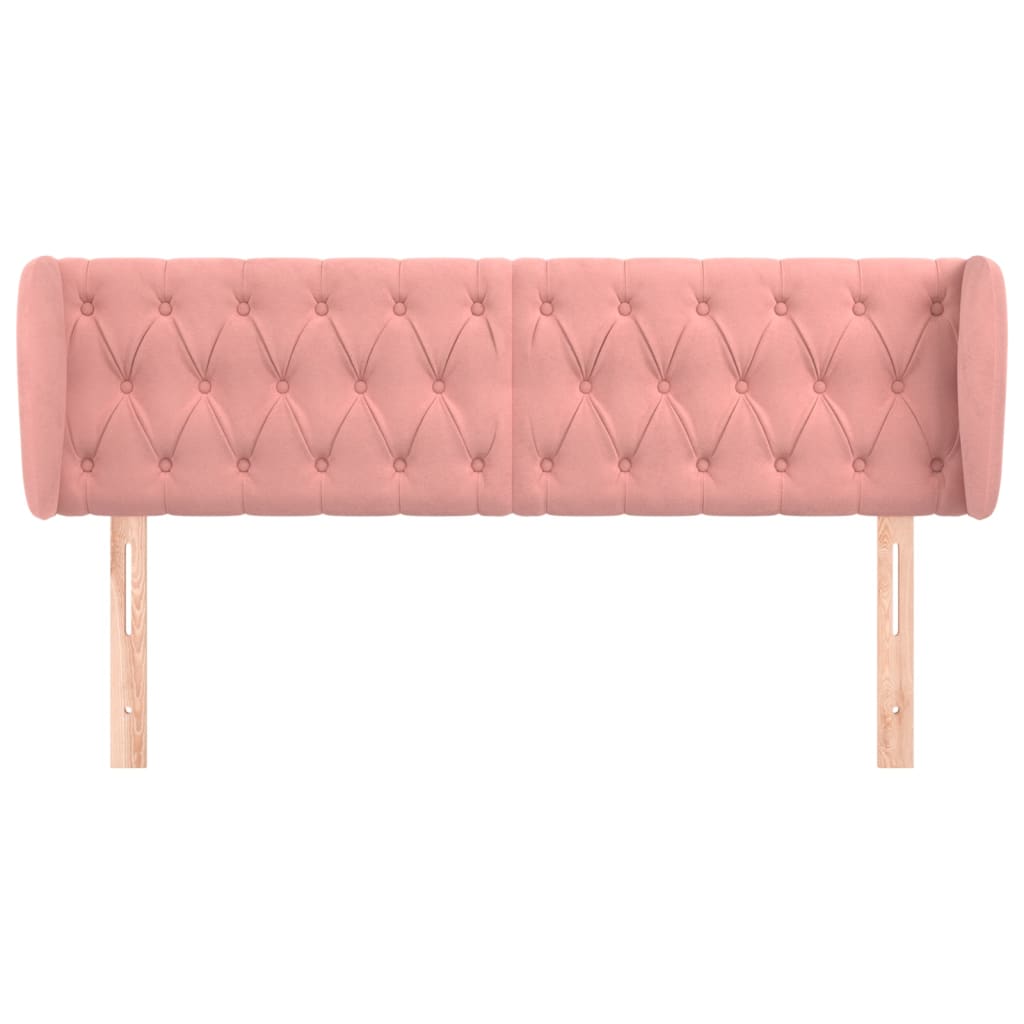 Κεφαλάρι με Πτερύγια Ροζ 163x23x78/88 εκ. Βελούδινο - PAKOBAZAAR