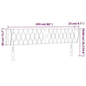 Κεφαλάρι με Πτερύγια Σκούρο Πράσινο 203x23x78/88 εκ. Βελούδινο - Pakobazaar
