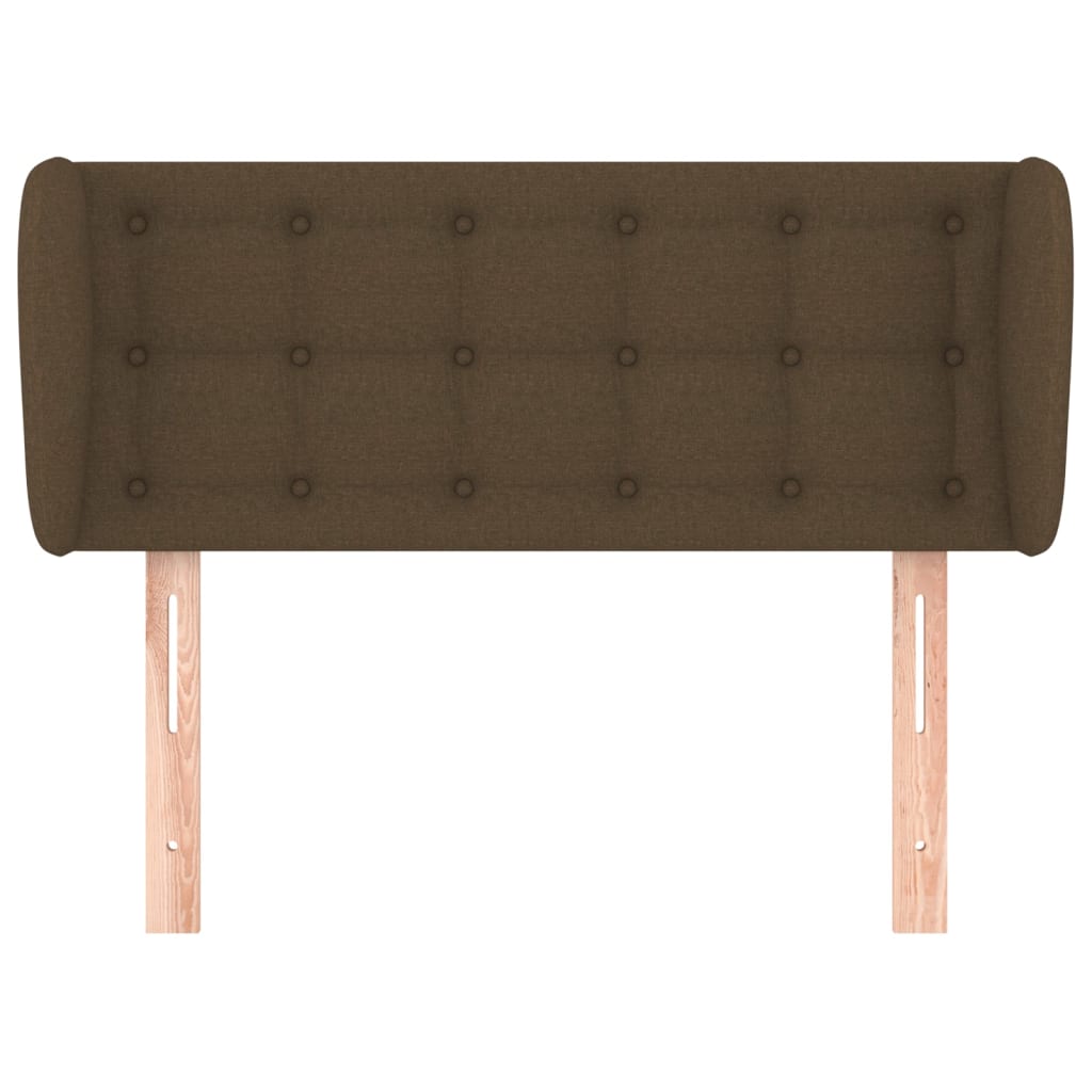 Κεφαλάρι με Πτερύγια Σκούρο Καφέ 83x23x78/88 εκ. Υφασμάτινο - PAKOBAZAAR