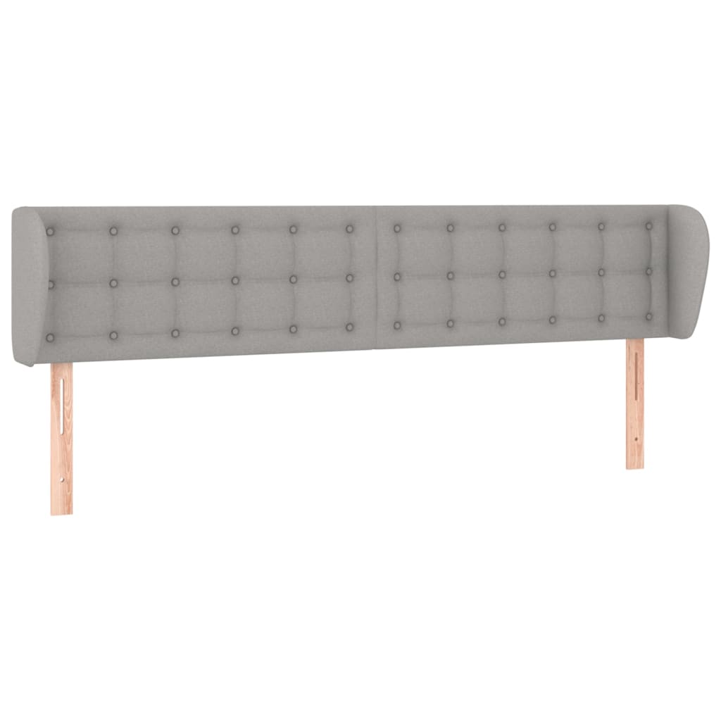 Κεφαλάρι με Πτερύγια Ανοιχτό Γκρι 163x23x78/88 εκ. Υφασμάτινο - PAKOBAZAAR