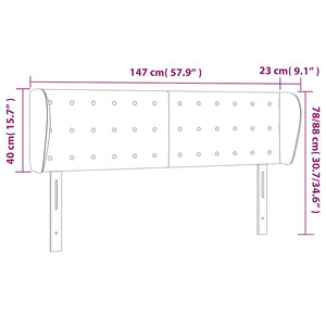 Κεφαλάρι με Πτερύγια Σκούρο Πράσινο 147x23x78/88 εκ. Βελούδινο - PAKOBAZAAR