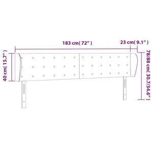 Κεφαλάρι με Πτερύγια Σκούρο Πράσινο 183x23x78/88 εκ. Βελούδινο - Pakobazaar