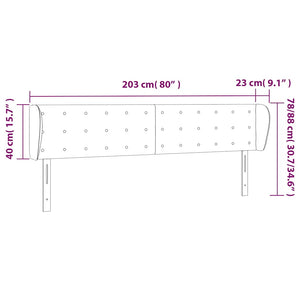 Κεφαλάρι με Πτερύγια Σκούρο Πράσινο 203x23x78/88 εκ. Βελούδινο - Pakobazaar