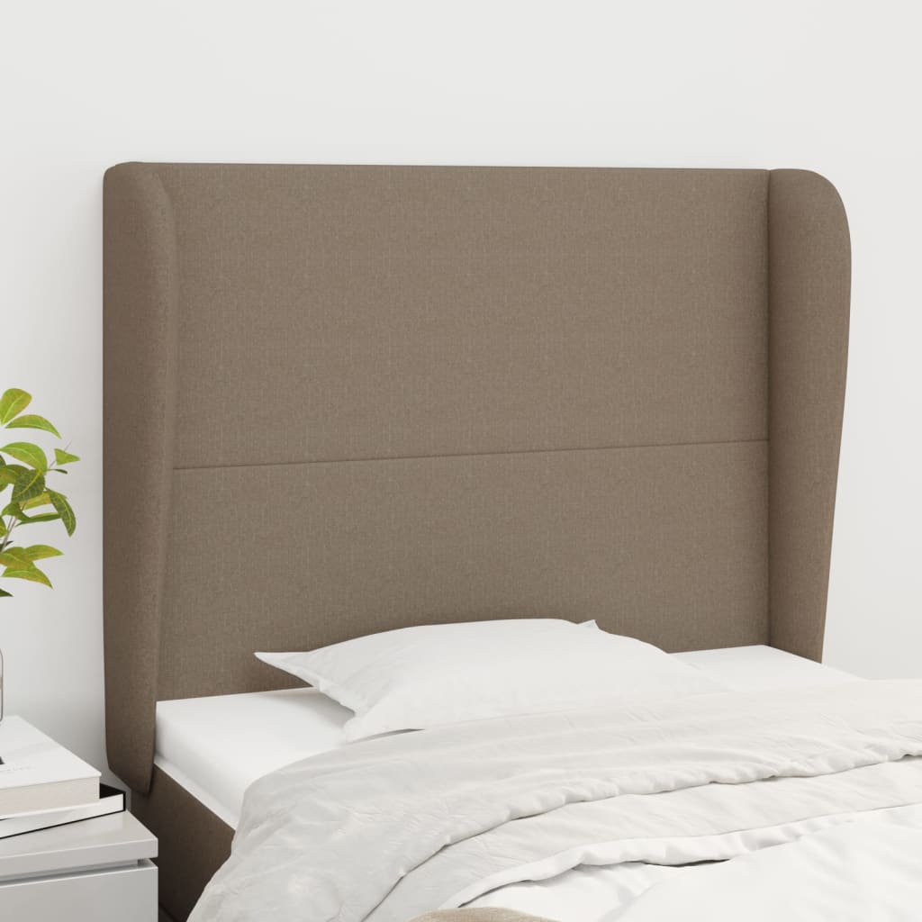 Κεφαλάρι με Πτερύγια Taupe 83x23x118/128 εκ. Υφασμάτινο - PAKOBAZAAR