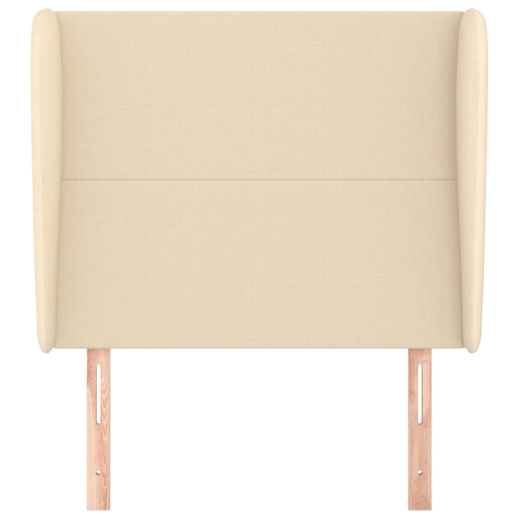 Κεφαλάρι με Πτερύγια Κρεμ 103x23x118/128 εκ. Υφασμάτινο - PAKOBAZAAR