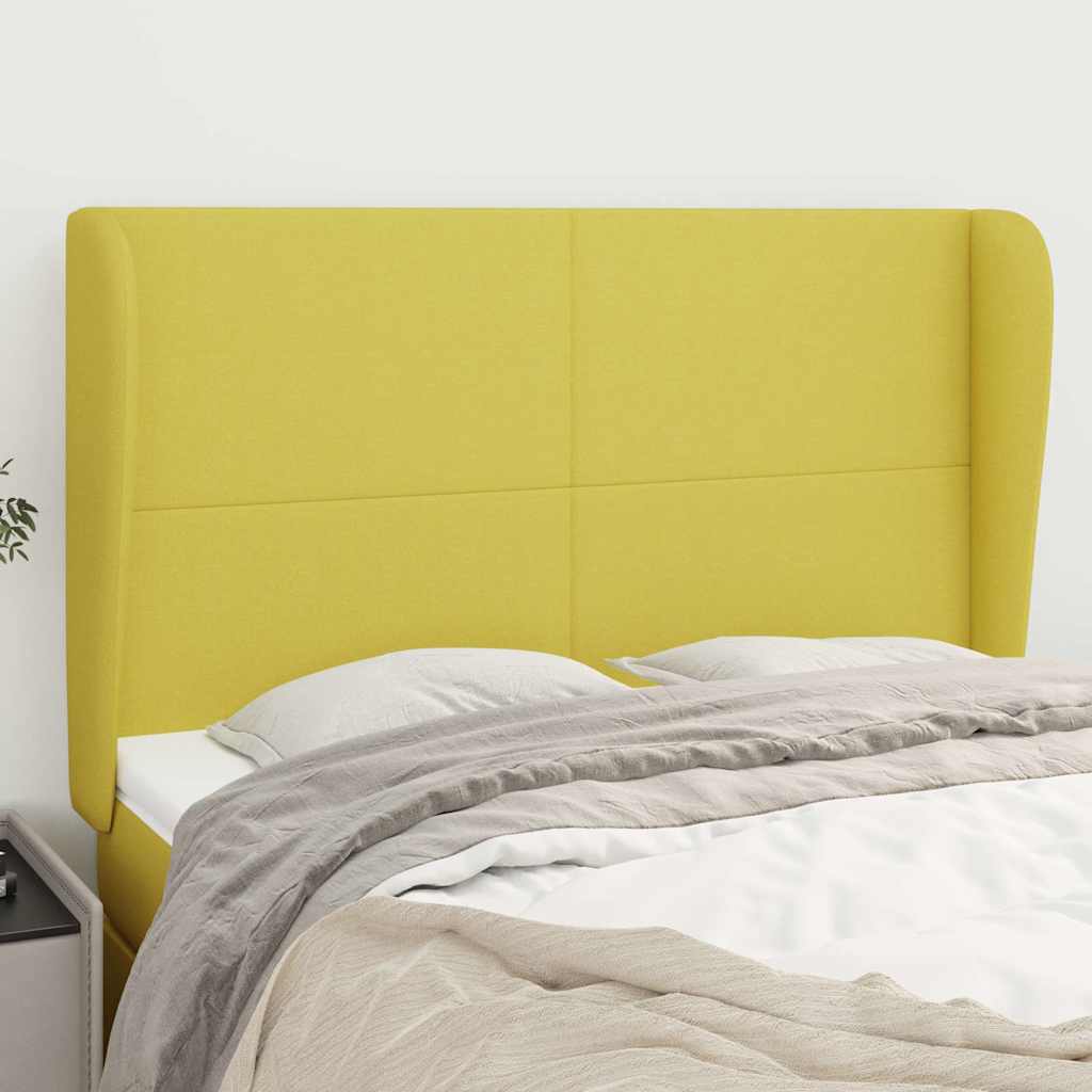 Κεφαλάρι με Πτερύγια Πράσινο 147x23x118/128 εκ. Υφασμάτινο - Pakobazaar