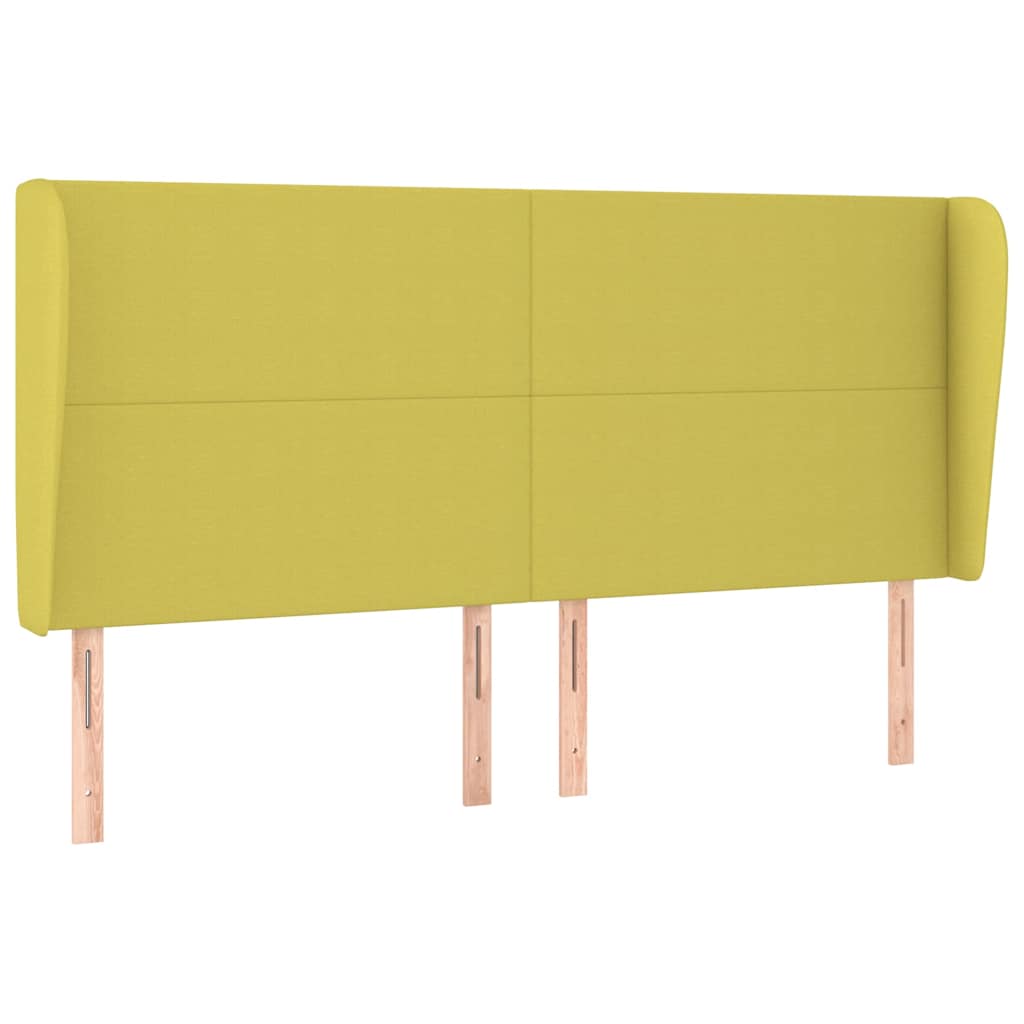 Κεφαλάρι με Πτερύγια Πράσινο 163x23x118/128 εκ. Υφασμάτινο - Pakobazaar