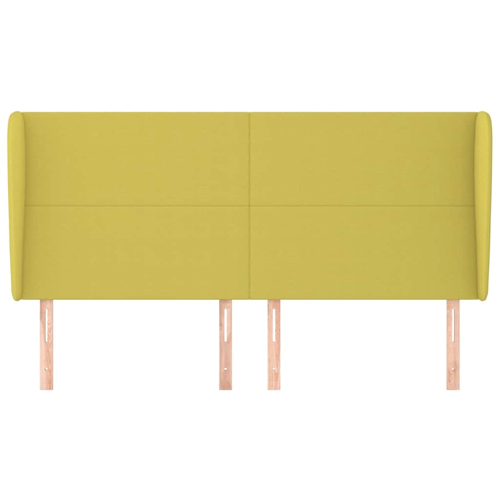 Κεφαλάρι με Πτερύγια Πράσινο 163x23x118/128 εκ. Υφασμάτινο - Pakobazaar