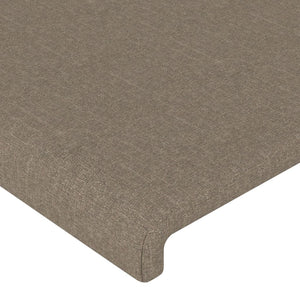 Κεφαλάρι με Πτερύγια Taupe 183x23x118/128 εκ. Υφασμάτινο