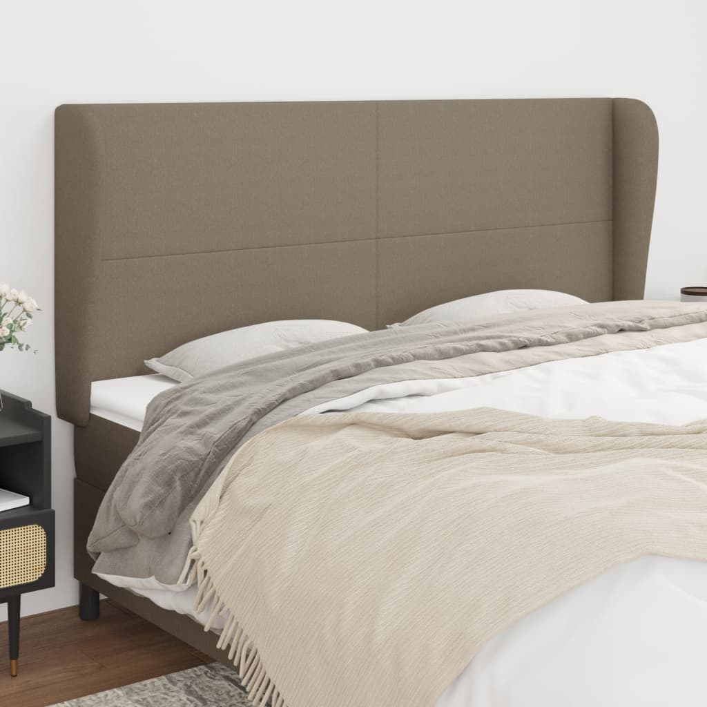 Κεφαλάρι με Πτερύγια Taupe 183x23x118/128 εκ. Υφασμάτινο