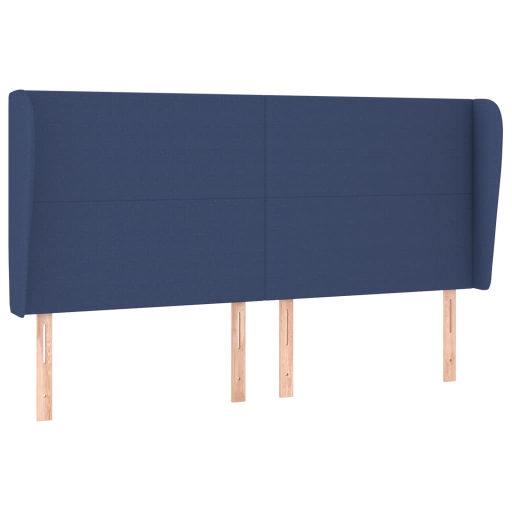 Κεφαλάρι με Πτερύγια Μπλε 183x23x118/128 εκ. Υφασμάτινο - PAKOBAZAAR