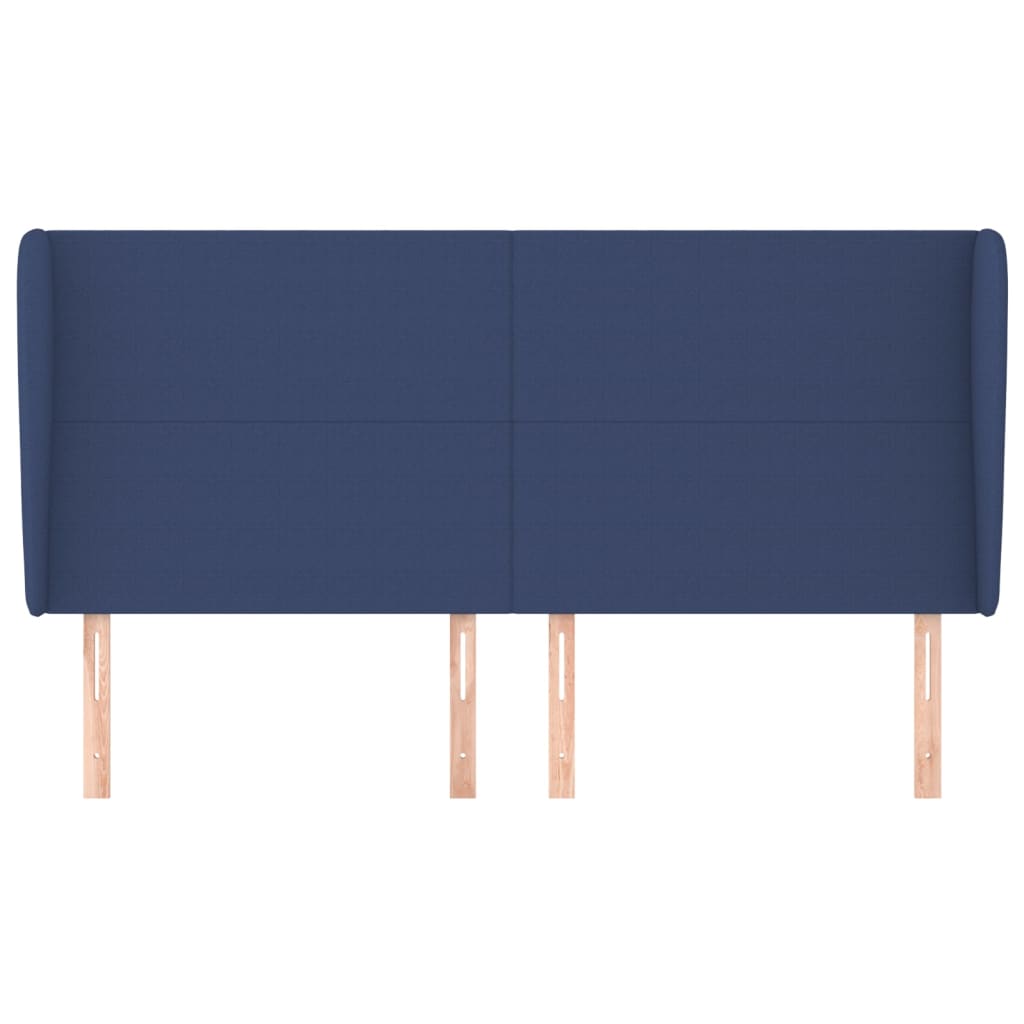 Κεφαλάρι με Πτερύγια Μπλε 183x23x118/128 εκ. Υφασμάτινο - PAKOBAZAAR