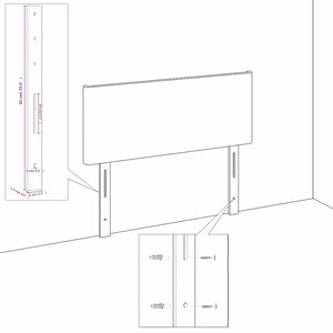 Κεφαλάρι με Πτερύγια Σκούρο Μπλε 83x23x118/128 εκ. Βελούδινο - Pakobazaar