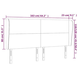Κεφαλάρι με Πτερύγια Πράσινο 163x23x118/128 εκ. Βελούδινο