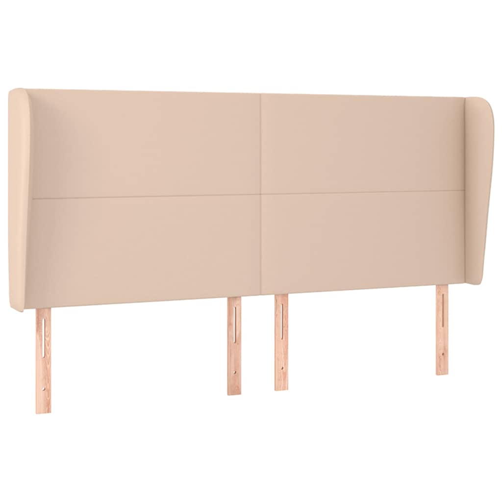 Κεφαλάρι με Πτερύγια Καπουτσίνο 163x23x118/128 εκ. Συνθ. Δέρμα