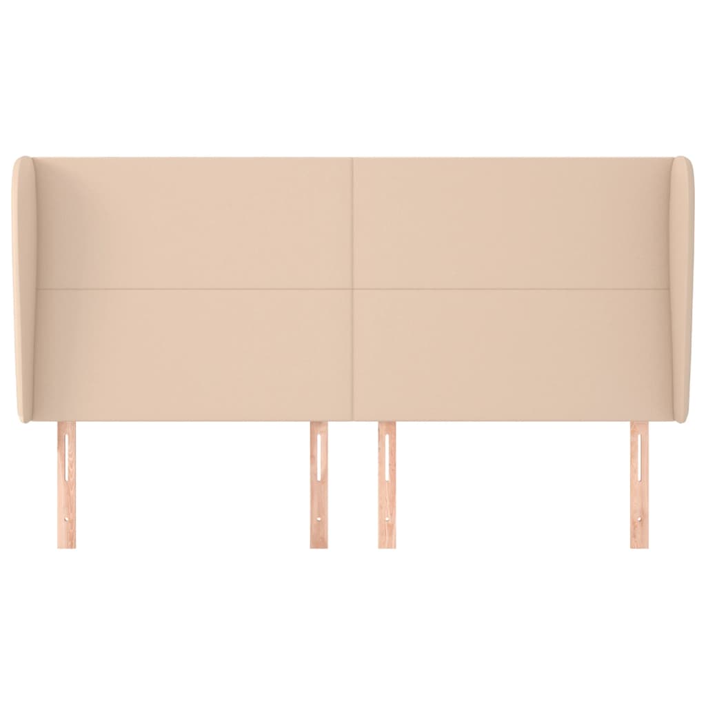 Κεφαλάρι με Πτερύγια Καπουτσίνο 183x23x118/128 εκ. Συνθ. Δέρμα