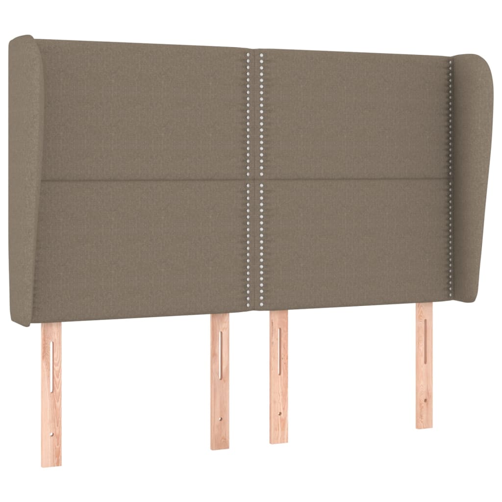 Κεφαλάρι με Πτερύγια Taupe 147x23x118/128 εκ. Υφασμάτινο - Pakobazaar