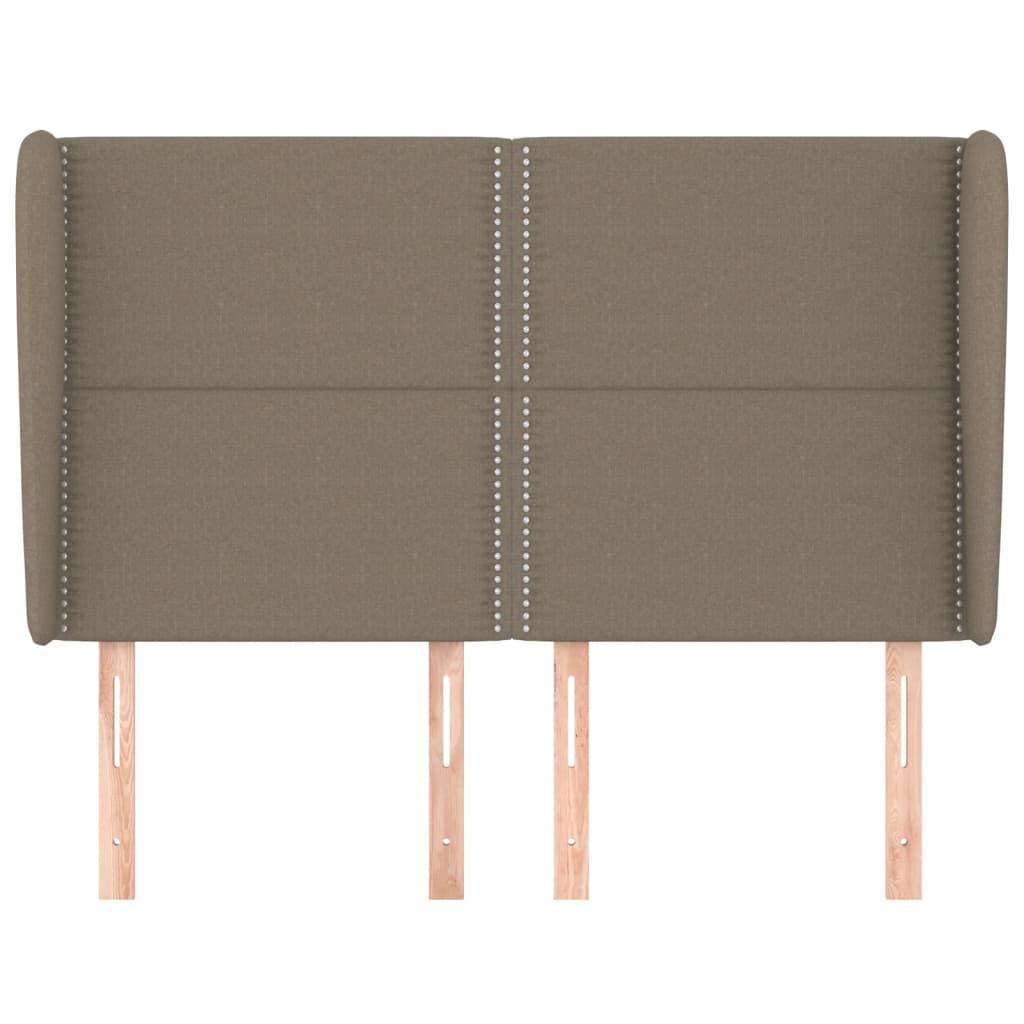 Κεφαλάρι με Πτερύγια Taupe 147x23x118/128 εκ. Υφασμάτινο - Pakobazaar