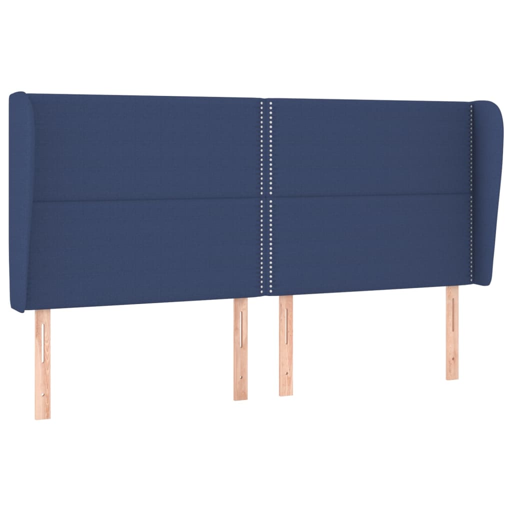 Κεφαλάρι με Πτερύγια Μπλε 163x23x118/128 εκ. Υφασμάτινο - Pakobazaar