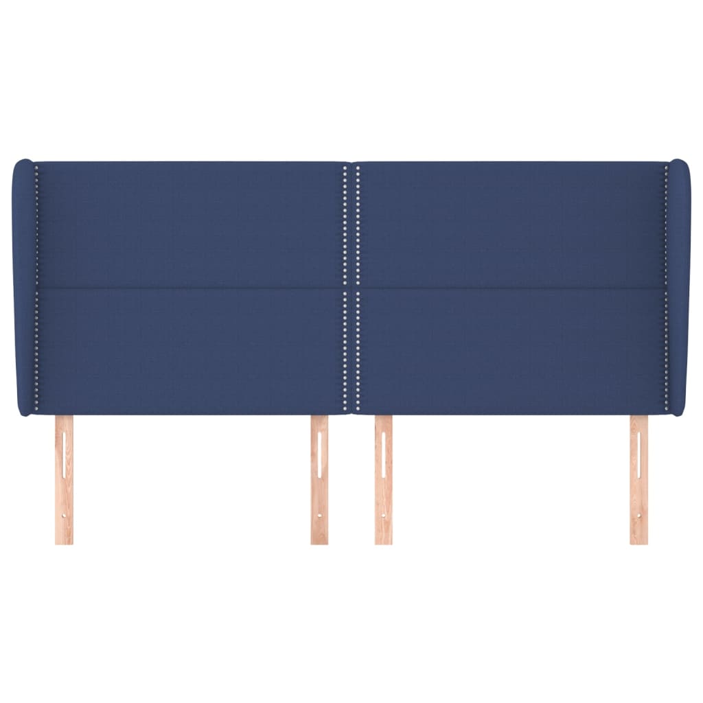 Κεφαλάρι με Πτερύγια Μπλε 163x23x118/128 εκ. Υφασμάτινο - Pakobazaar