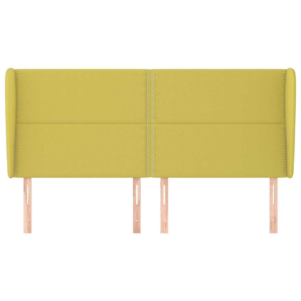 Κεφαλάρι με Πτερύγια Πράσινο 183x23x118/128 εκ. Υφασμάτινο