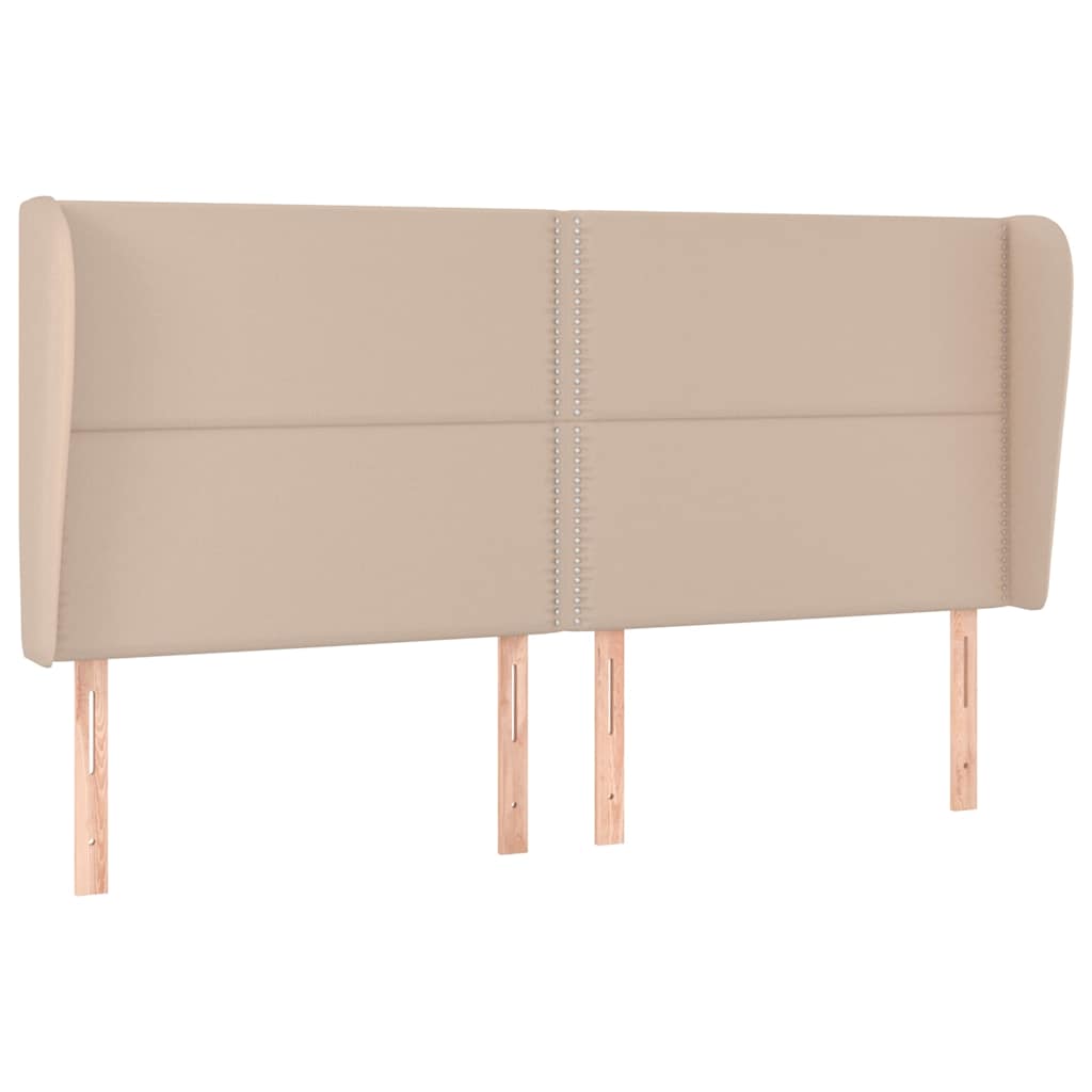 Κεφαλάρι με Πτερύγια Καπουτσίνο 163x23x118/128 εκ. Συνθ. Δέρμα