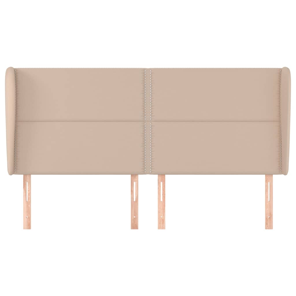 Κεφαλάρι με Πτερύγια Καπουτσίνο 163x23x118/128 εκ. Συνθ. Δέρμα