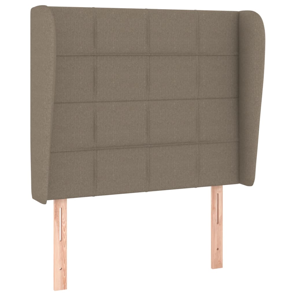 Κεφαλάρι με Πτερύγια Taupe 103x23x118/128 εκ. Υφασμάτινο