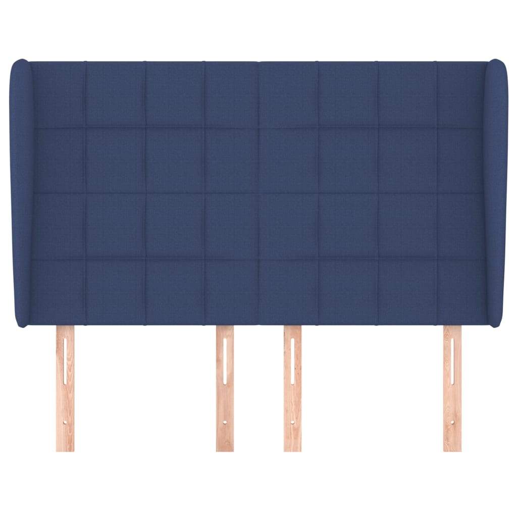 Κεφαλάρι με Πτερύγια Μπλε 147x23x118/128 εκ. Υφασμάτινο