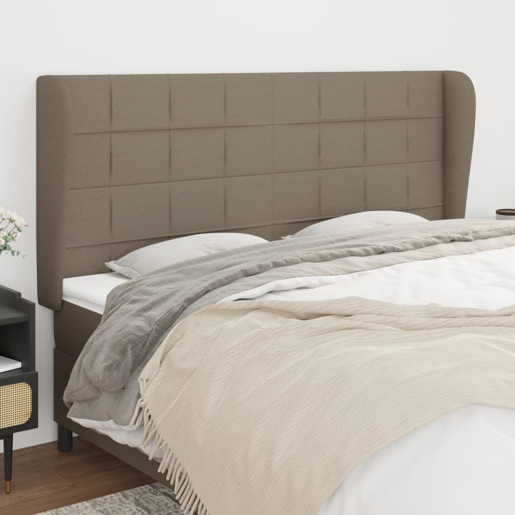 Κεφαλάρι με Πτερύγια Taupe 183x23x118/128 εκ. Υφασμάτινο