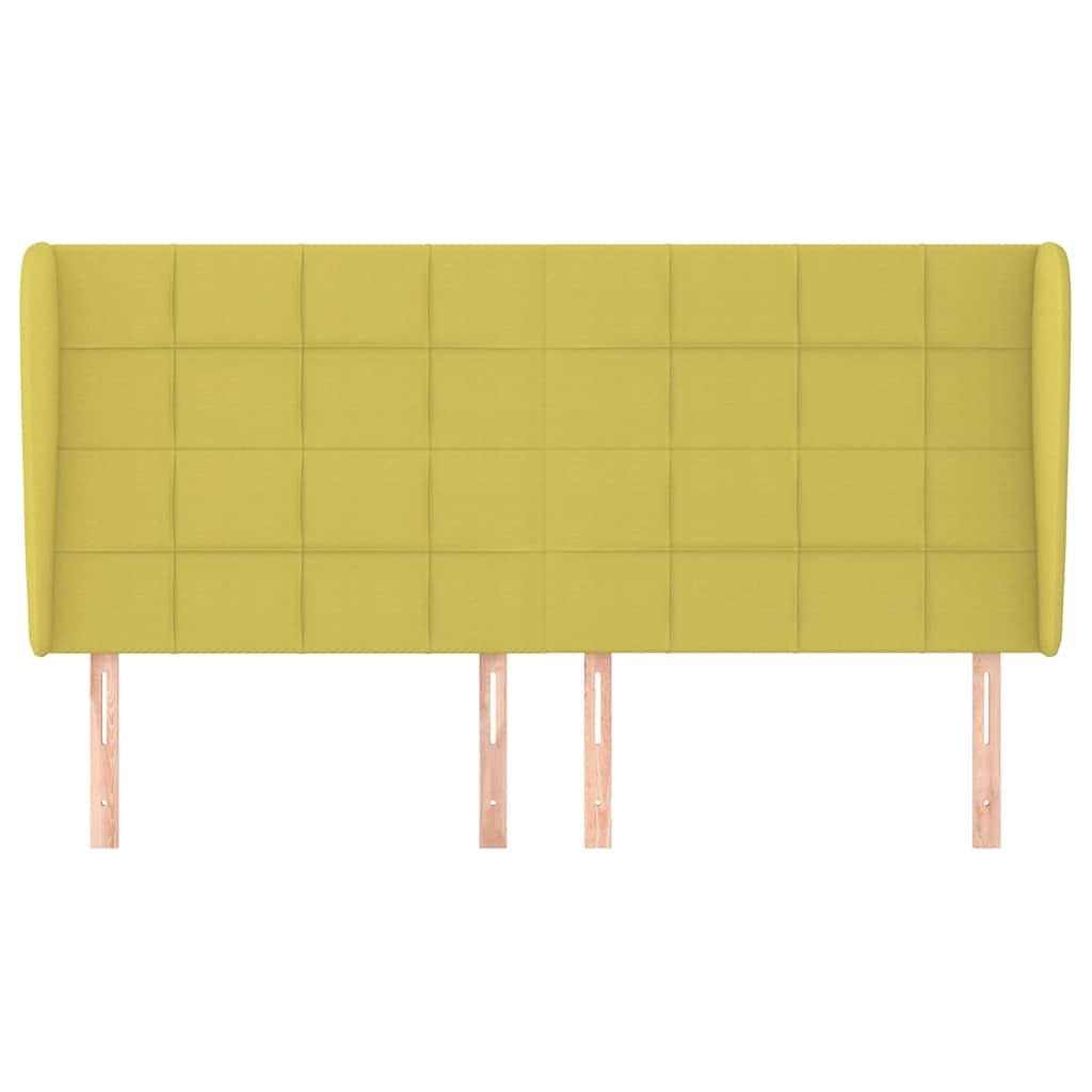 Κεφαλάρι με Πτερύγια Πράσινο 183x23x118/128 εκ. Υφασμάτινο