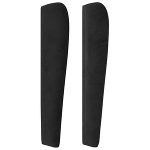 Κεφαλάρι με Πτερύγια Μαύρο 93 x 23 x 118/128 εκ. Βελούδινο