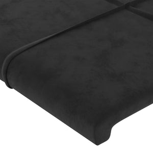 Κεφαλάρι με Πτερύγια Μαύρο 93 x 23 x 118/128 εκ. Βελούδινο