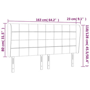 Κεφαλάρι με Πτερύγια Πράσινο 163x23x118/128 εκ. Βελούδινο