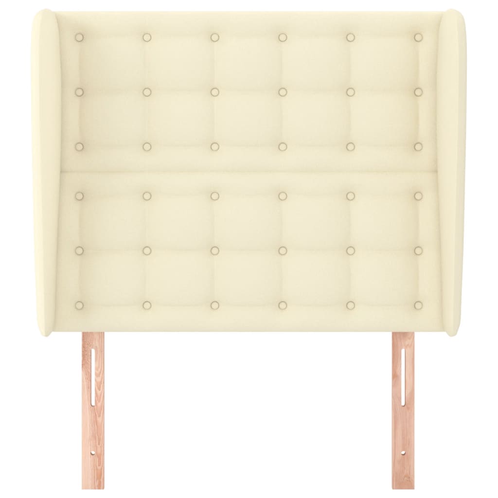 Κεφαλάρι με Πτερύγια Κρεμ 83x23x118/128 εκ. Συνθετικό Δέρμα