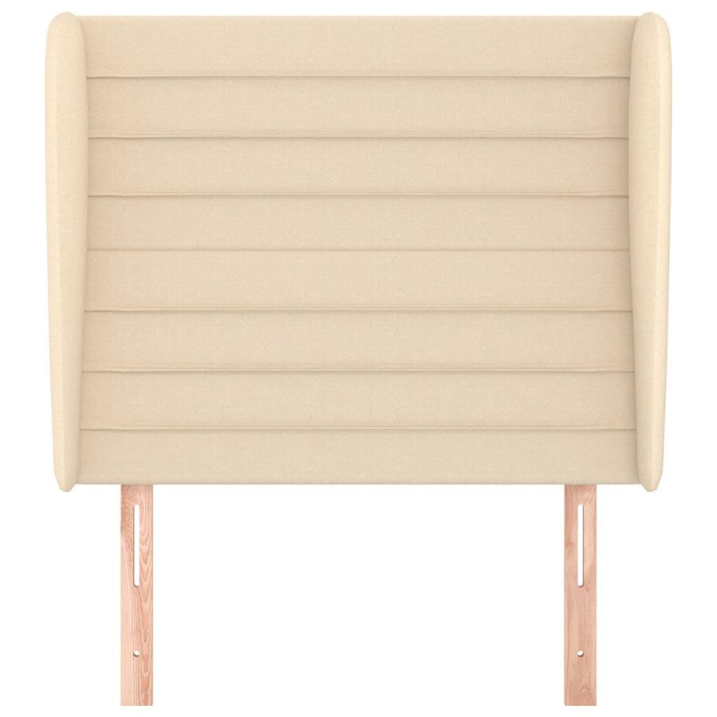 Κεφαλάρι με Πτερύγια Κρεμ 103x23x118/128 εκ. Υφασμάτινο