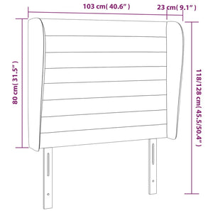 Κεφαλάρι με Πτερύγια Πράσινο 103x23x118/128 εκ. Υφασμάτινο