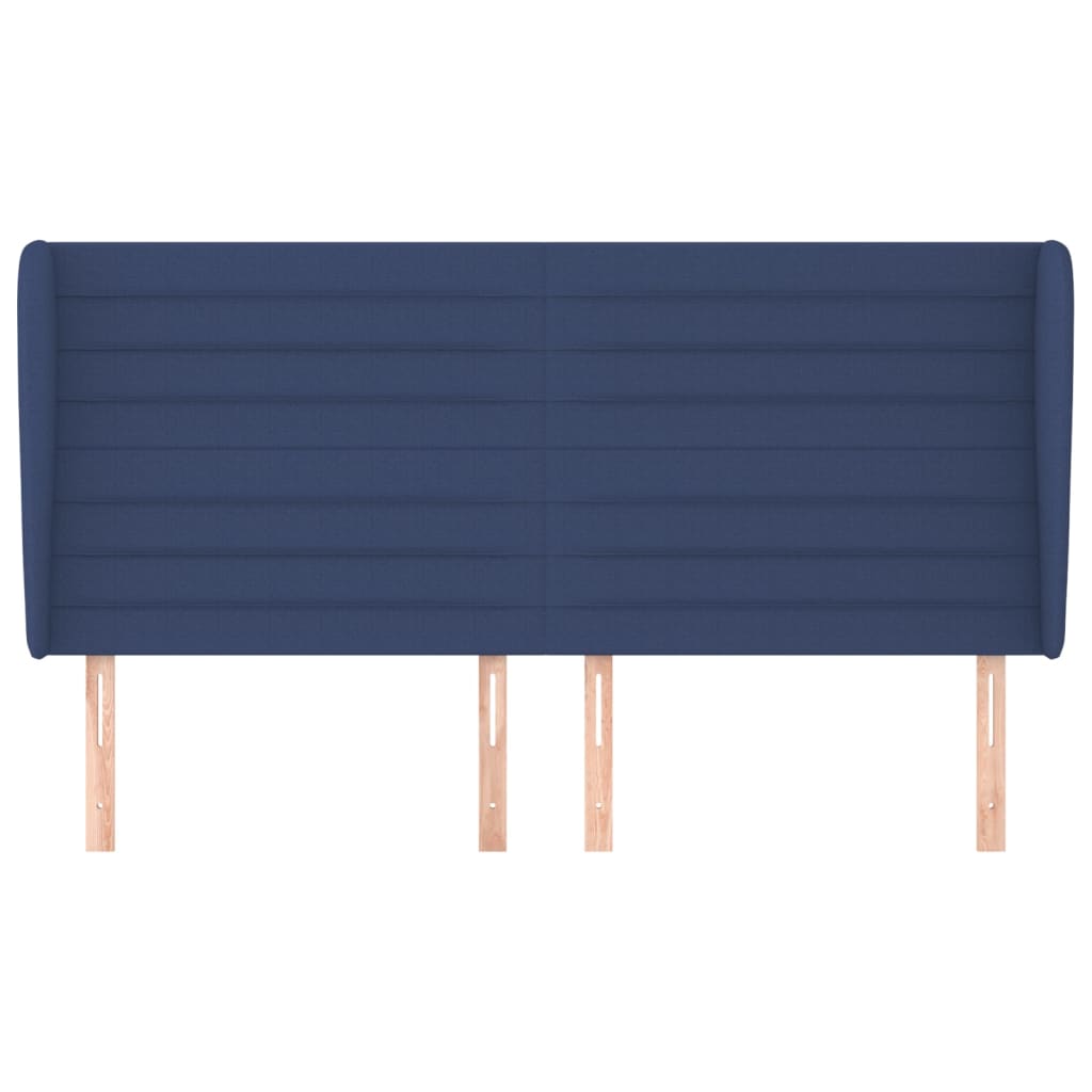 Κεφαλάρι με Πτερύγια Μπλε 163x23x118/128 εκ. Υφασμάτινο - Pakobazaar