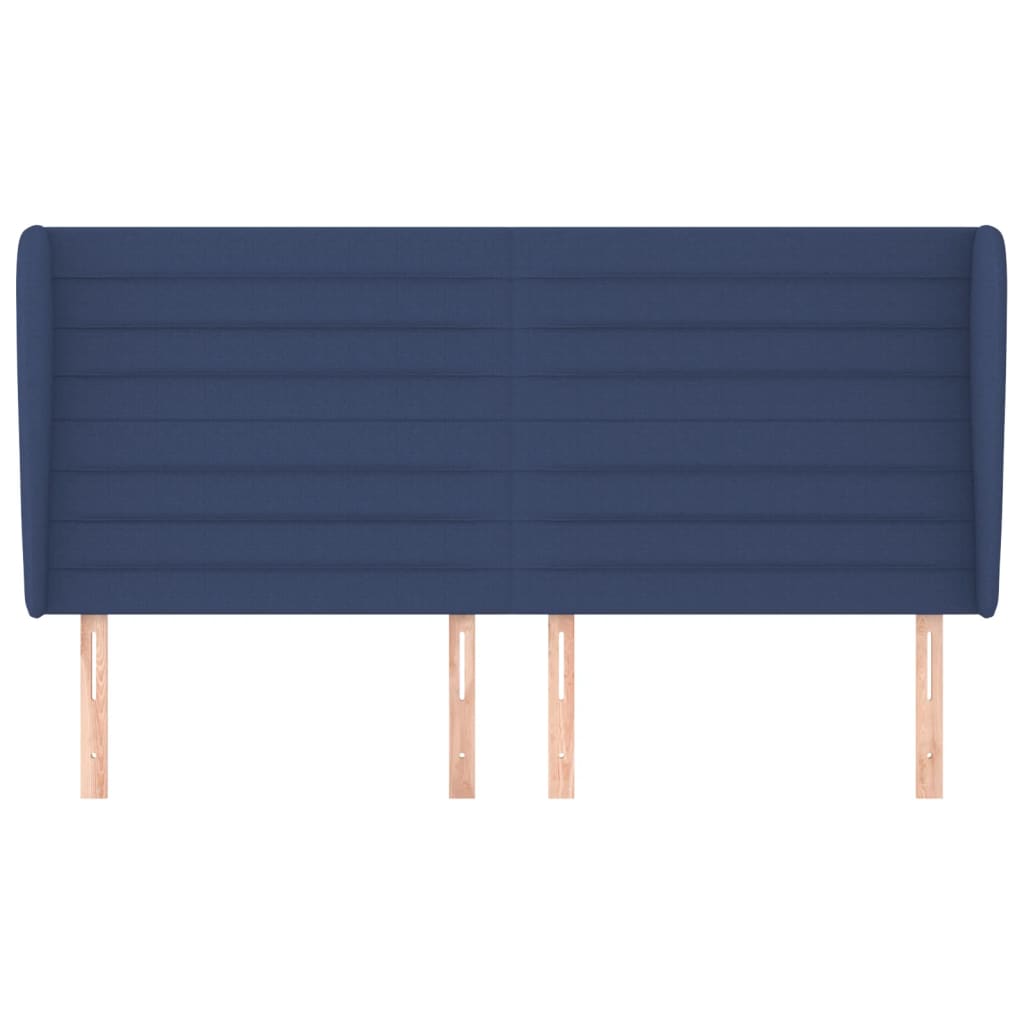 Κεφαλάρι με Πτερύγια Μπλε 183x23x118/128 εκ. Υφασμάτινο