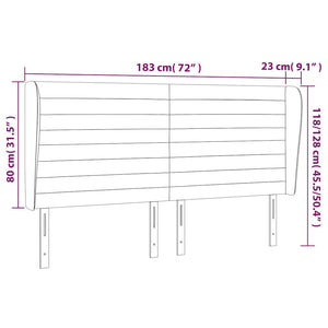 Κεφαλάρι με Πτερύγια Πράσινο 183x23x118/128 εκ. Βελούδινο