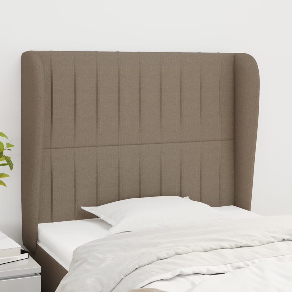 Κεφαλάρι με Πτερύγια Taupe 103x23x118/128 εκ. Υφασμάτινο - Pakobazaar