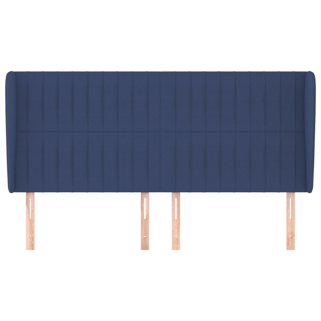 Κεφαλάρι με Πτερύγια Μπλε 163x23x118/128 εκ. Υφασμάτινο
