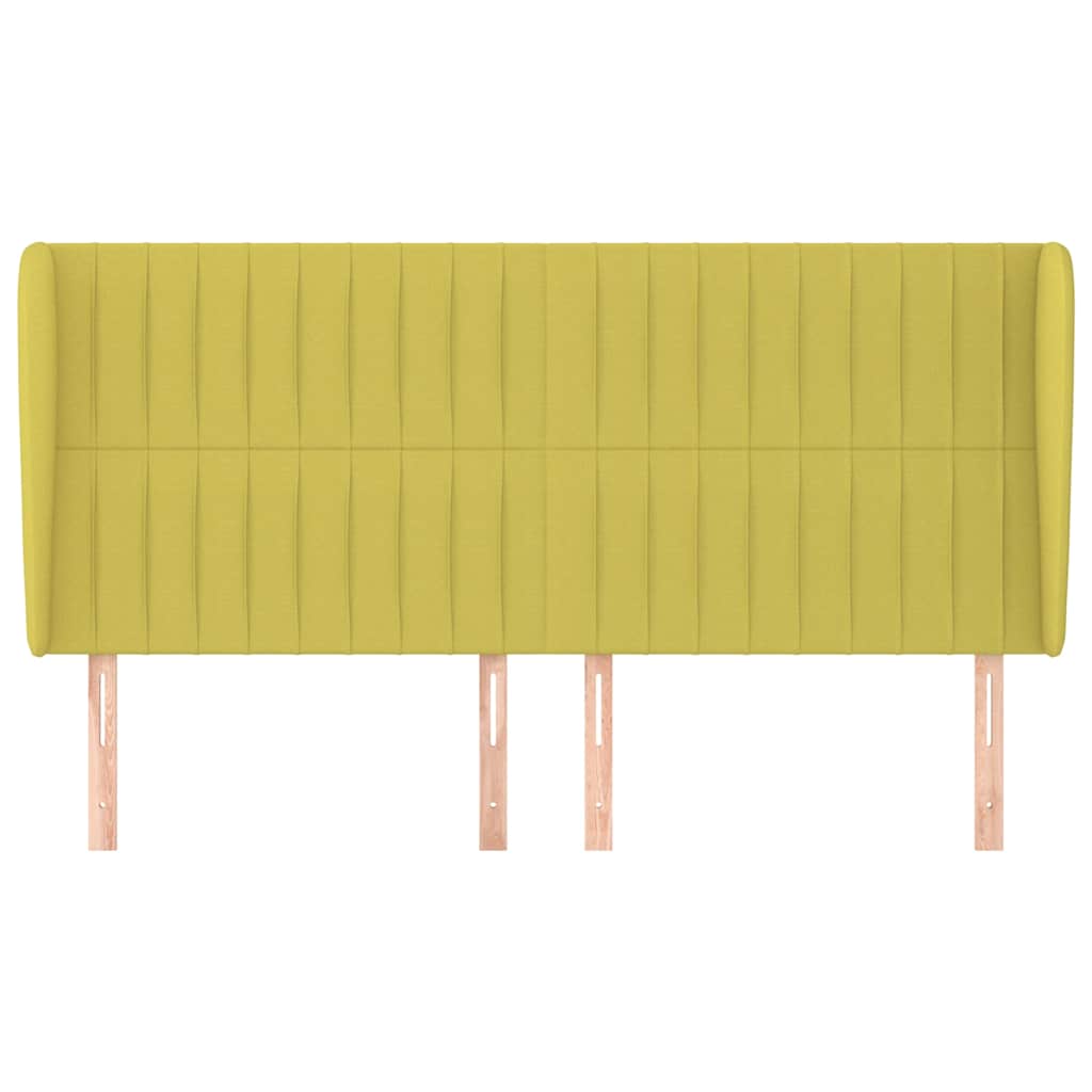 Κεφαλάρι με Πτερύγια Πράσινο 163x23x118/128 εκ. Υφασμάτινο - Pakobazaar