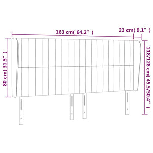 Κεφαλάρι με Πτερύγια Πράσινο 163x23x118/128 εκ. Υφασμάτινο - Pakobazaar